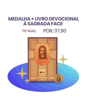 Medalha + Livro Devocional à Sagrada Face | Fé na Prática | Exército de Deus